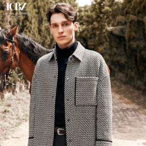 7 Days Sample Order Lead Time Supported Men's Black and White Plaid Blazer