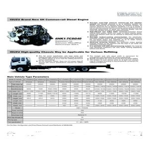ISUZU HEAVY-DUTY COMMERCIAL VEHICLE FVZ WITH 280PS POWER FOR VARIOUS REFITTING
