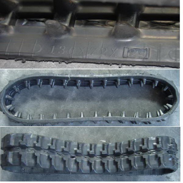 Small Excavator Rubber Tracks 130mm Width 72mm Pitch With Less Roads Damage