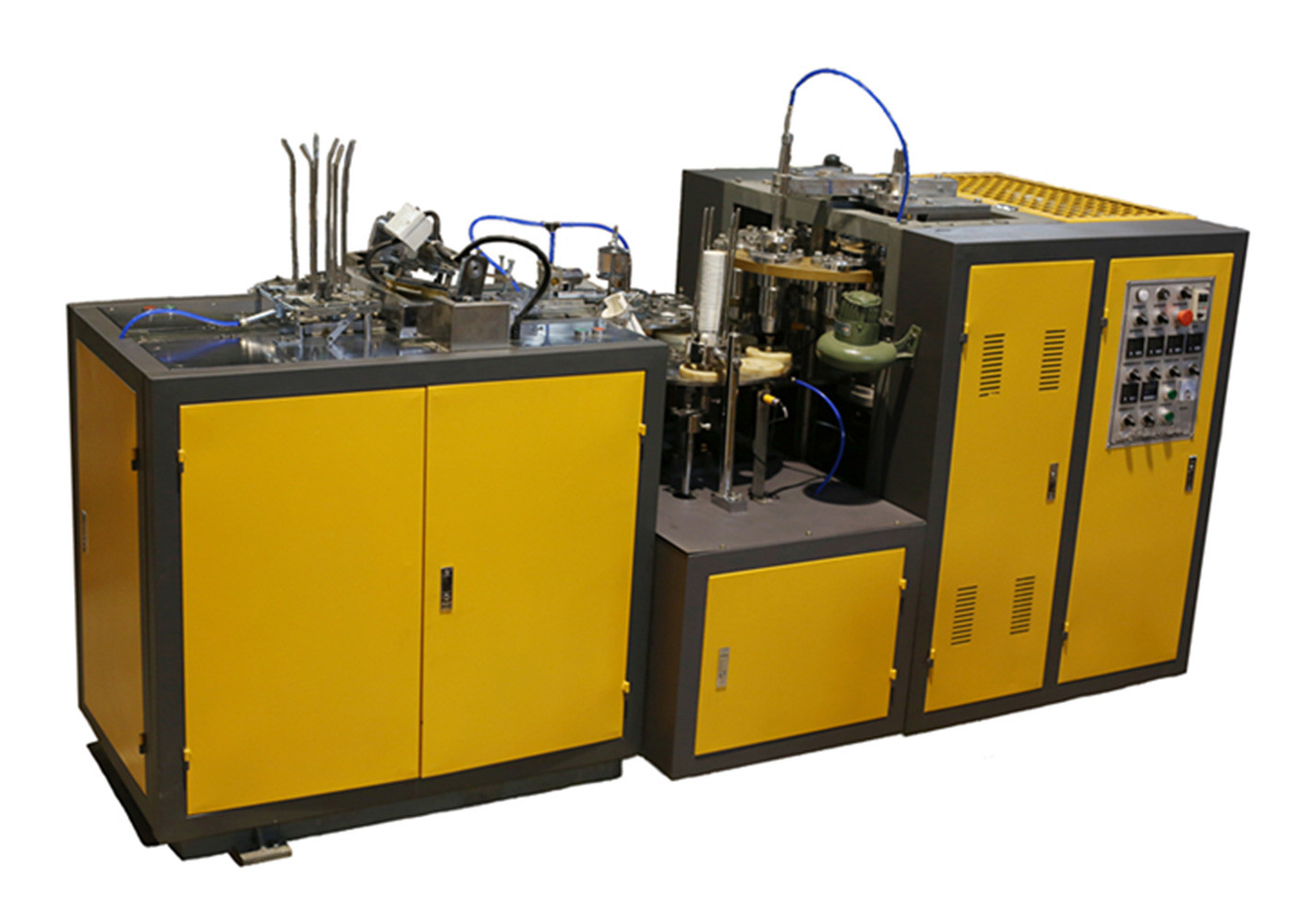 Disposable Ice Cream / Tea Paper Cup Making Machine With Oil Adding System