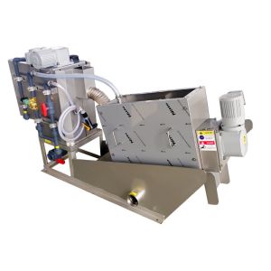 China Sludge Thickening Dewatering Screw Press Machine For Integrated Wastewater Treatment on sale