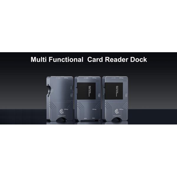 USB3.2 Gen2 USB C M.2 NVMe SSD Enclosure With UHS-I SD TF Card Reader HUB 10G USB C