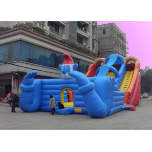 Clown Bouncy Slide Large Inflatable Water Slides With Sun Cover