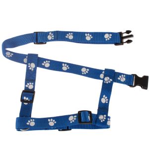 Pink Polyester Paw Print Pet Smart Harness