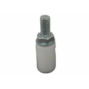 Zinc Silver Small Nylon Guide Rollers With Bearings 40mm