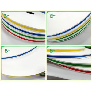 60gsm Stripe Printing Colored Straw Paper Degradability In Roll Diameter 55cm