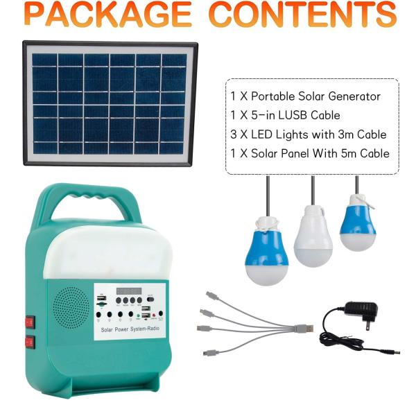 Waterproof Bright Solar Powered Camping Lights Emergency Lighting USB Rechargeab