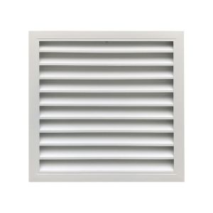 Adjustable Air Outlet Grille in White for Wall Fan Mounting in Construction