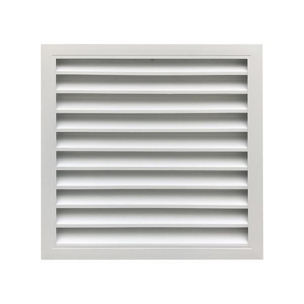 Adjustable Air Outlet Grille in White for Wall Fan Mounting in Construction
