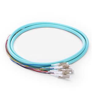 12 Strand 50/125 LC UPC Multimode OM3 Fiber Optic Pigtail