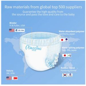 Super absorbent disposable diapers/ Environmentally friendly pull up pants