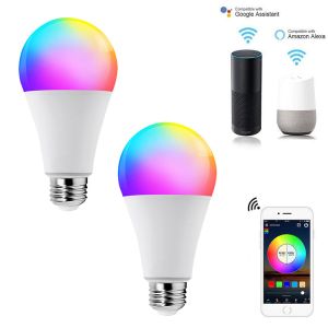 IP44 RGB E26 E27 LED Colour Changing Bulb 250 Degree Angle Lightweight