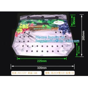 k packaging pouch with vent hole and handle, grape bag/mango bag/fruit vegetable slider, Slider Zip Lock Zipper Fr