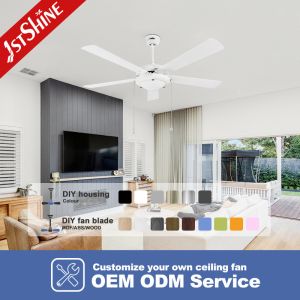 10-Year Motor 1stshine Bedroom Ceiling Fan with Remote Control and AC Motor NO