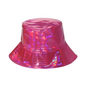 Hip Hop Laser PU Fisherman Hats Are Used For Stage Performances