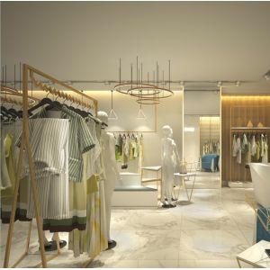 Various Shapes Commercial Display Cabinet , Wooden Display Units For Retail