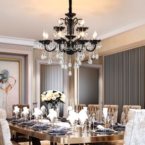 Black and silver crystal chandelier light fixtures ( WH-CY-20)