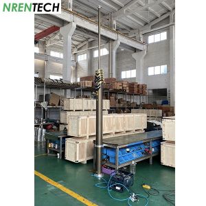 12m aluminum mobile telescoping mast 30kg payloads 2.55m closed height-pneumatic