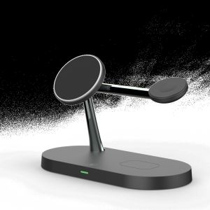 CE/FCC/RoHS Approved 15W Magnetic Wireless Charger for Fast Charging and 2W