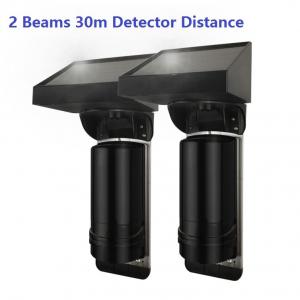 Wholesale 30m Sensor Distance Solar Powered 2 Beam Wirless IR Infrared Barrier Detector For Home Yard Wall Gate Fence Alarm System from china suppliers
