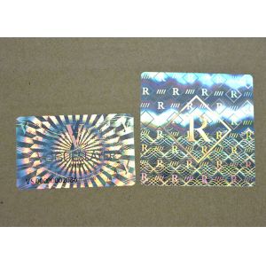 Polyester Film Holographic Security Stickers With Rainbow Flower Effect