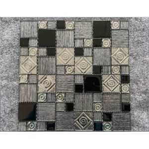 300x300mm Glass Mosaic Tiles for Swimming Pools - Glossy Electroplated Finish