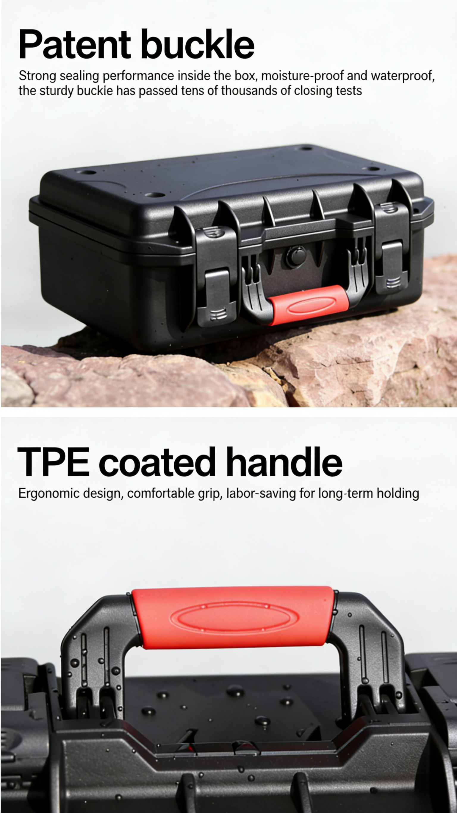Portable Plastic Multi-Functional Safety Case Waterproof And Shockproof IP67 Rated
