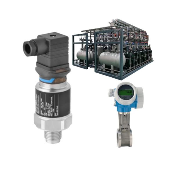 Pressure/flow control unit with Endress+Hauser Proline Prowirl D 200 vortex
