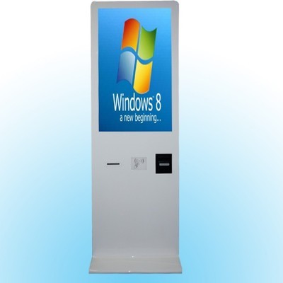 Quality Ticket Vending Self Service Kiosk With Barcode Scanner / Tempered Glass for sale