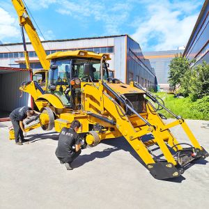 Backhoe Excavator Loader Retroexcavadora CE Certified 4x4 Wheel Loader with