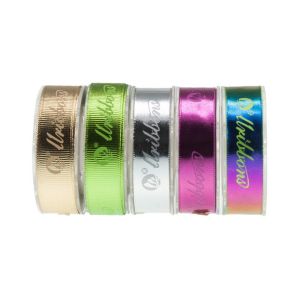 Foil Version Custom Printed Grosgrain Ribbon Roll Multi Color Easy To Use