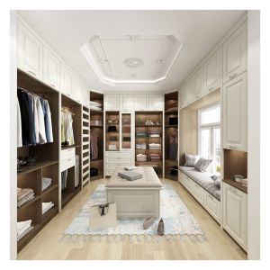 Customizable Solid Wood Wardrobe for End Bedroom Organization and Storage