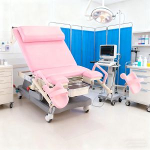 China Electric Height-Adjustable Gynecological Examination Chair with Stirrups on sale
