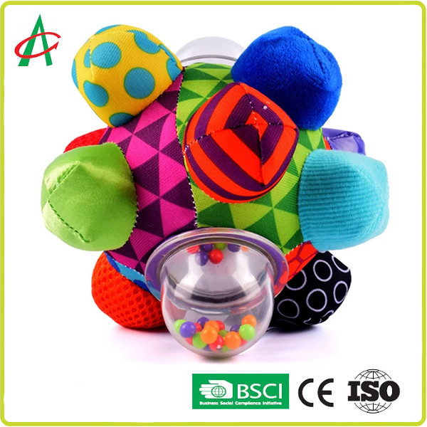 Quality 25cm Baby Rattle Ball Super soft plush fabric CPSIA Standard for sale
