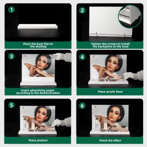 Acrylic Display Skincare Stand Perfume Displays Countertop Cosmetic Storage