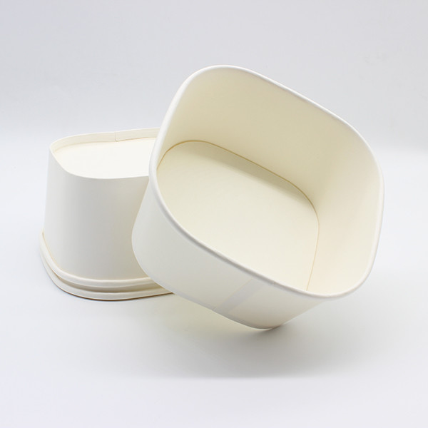 FDA Square Eco Friendly Takeaway Food Containers Customization Food Packaging Square Paper Bowl