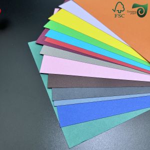 FSC Wide DIY Color Card 100gsm 250gsm 400gsm Uncoated Colorful Paper Wrapping