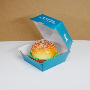 Fast Food Burger Box Packaging With Custom Folders Biodegradable Customization