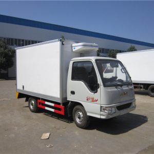 China Gasoline Fuel Type Refrigerator Box Truck Van 110km/H JAC on sale