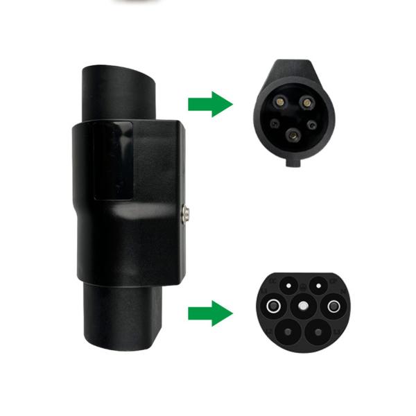 e-mingze Type2 to Type1 EV Charging Adaptor Secure Your Charging with Antiflaming Fireproof Rubber Hose
