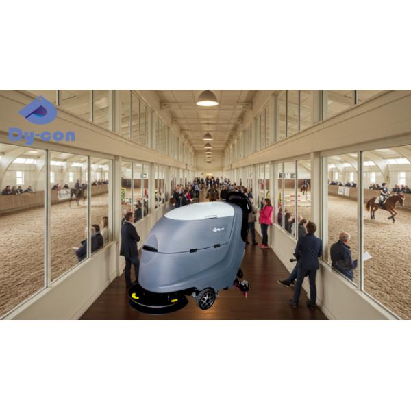 Quality Walk Behind Floor Scrubber 60L Tank 2000m2/h Efficiency for sale