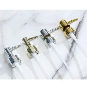 Hot Stamping 420ml Glass Soap Dispenser For Press On Hand Sanitizer And Soap