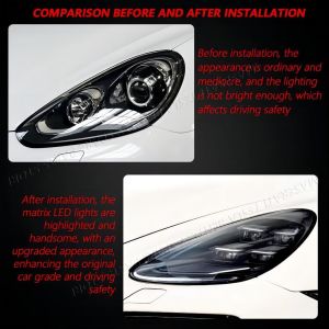For Porsche Cayenne 2011-2018 LED Matrix Headlights Assembly 958.1 958.2 Upgrade