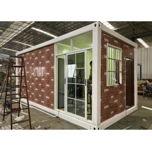 Glass Curtain Wall Steel Structure Prefabricated Container Home