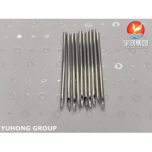 China SUS304 Oval-Shaped Back Eye Tip Arteriovenous Fistula Needle Tube For Haemodialysis on sale