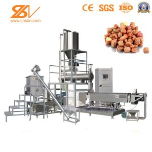 Wet / Dry Dog Pet Food Extruder Machine Double Screw SGS Certification