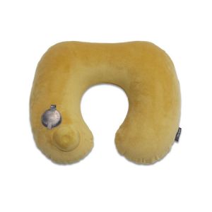 Wholesale Customized Button Press Travel Blue Inflatable Neck Pillow For Camping Trips from china suppliers