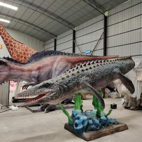 Adventure Theme Amusement Park Mosasaurus dino Model Animated Artificial Moving