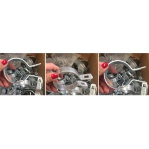 OEM 75mm 2-3/8'' Chain Link Brace Band On Round Post