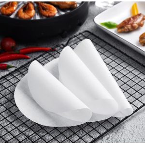 China Printed Round Baking Paper Non-stick and Disposable with Parchment Silicone Coating on sale